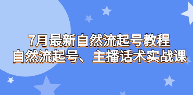 7月最新自然流起号教程，自然流起号、主播话术实战课-副业之家