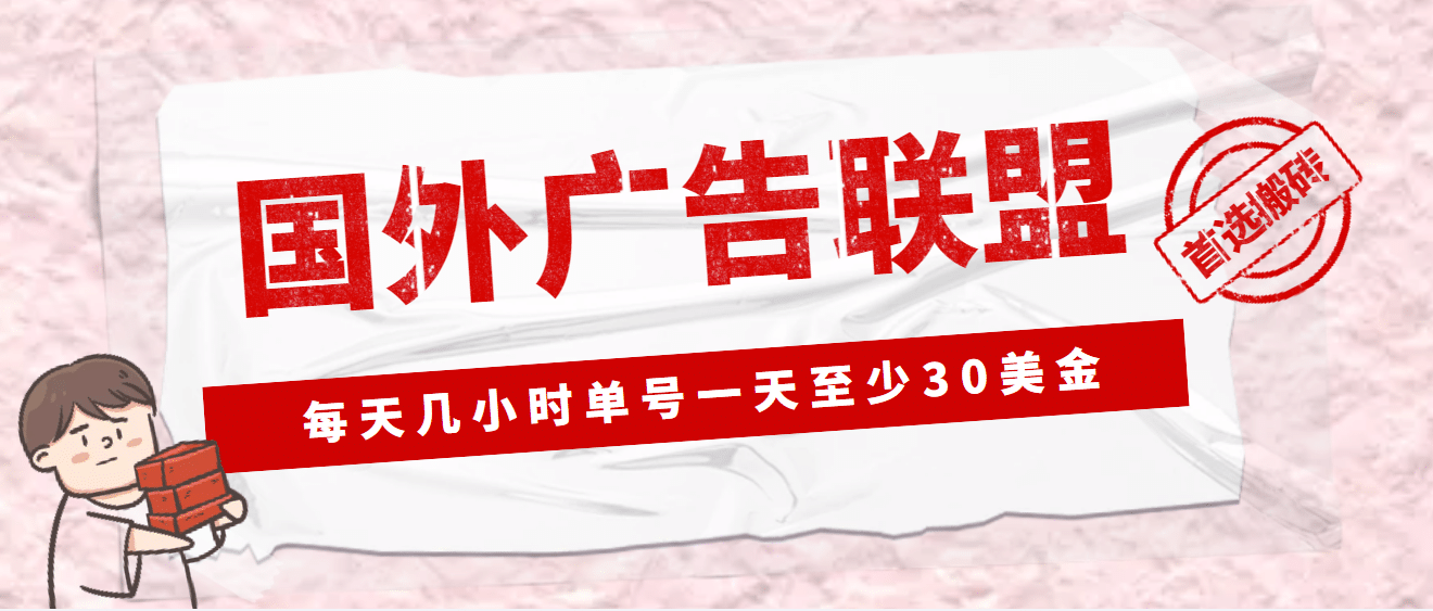 外面收费1980最新国外LEAD广告联盟搬砖项目，单号一天至少30美元(详细教程)-副业之家