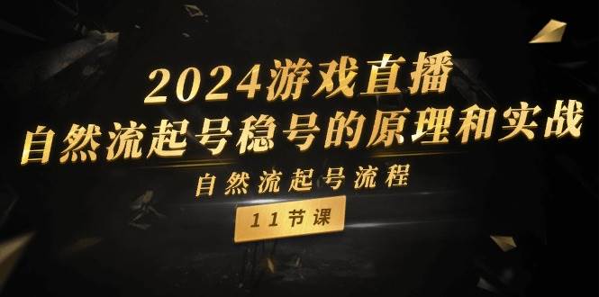2024游戏直播-自然流起号稳号的原理和实战，自然流起号流程（11节）-副业之家