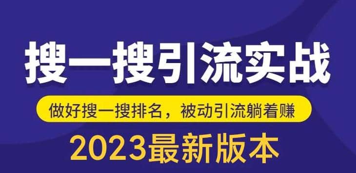 外面收费980的最新公众号搜一搜引流实训课，日引200+-副业之家