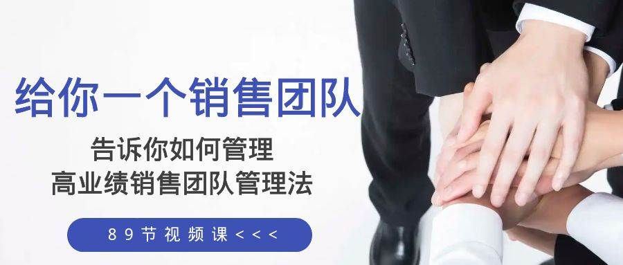 给你一个销售团队，告诉你如何管理，高业绩销售团队管理法（89节课）-副业之家