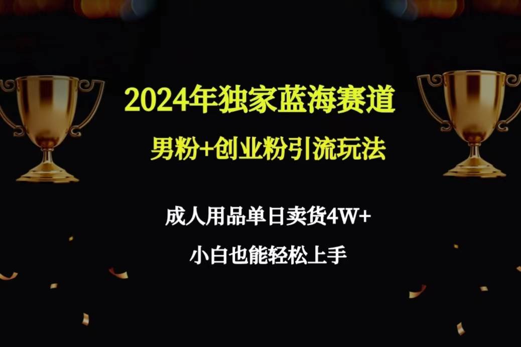 2024年独家蓝海赛道男粉+创业粉引流玩法，成人用品单日卖货4W+保姆教程-副业之家