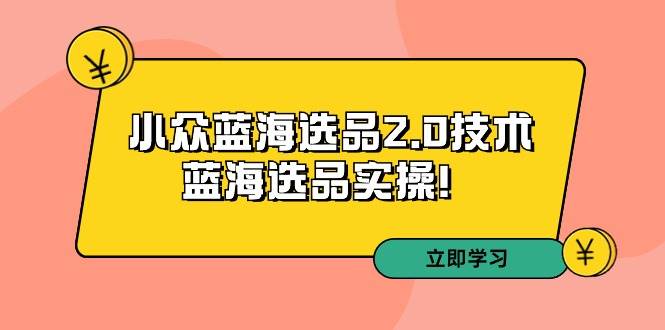 拼多多培训第33期：小众蓝海选品2.0技术-蓝海选品实操！-副业之家