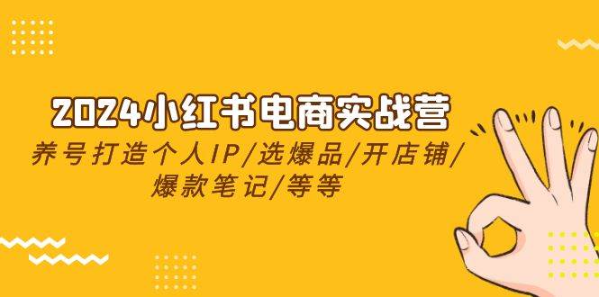 2024小红书电商实战营，养号打造IP/选爆品/开店铺/爆款笔记/等等（24节）-副业之家