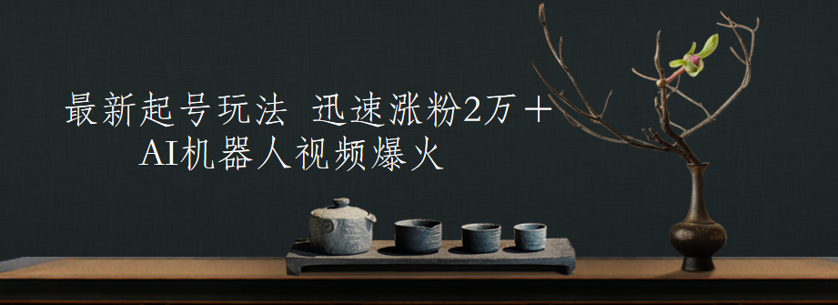 最新起号玩法，AI机器人视频爆火，迅速涨粉2万＋-副业之家