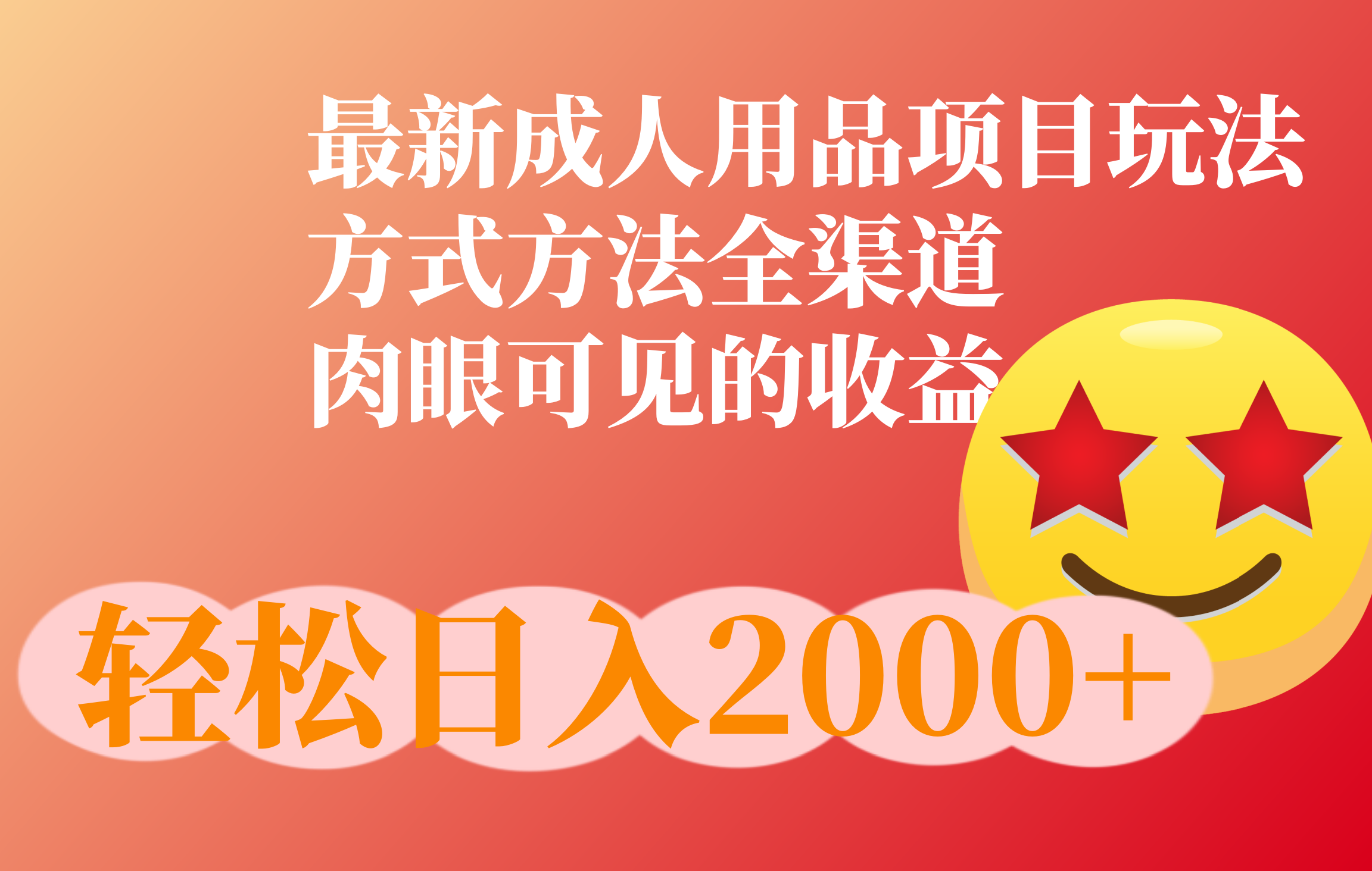 成人用品项目最新玩法，方式方法全渠道-副业之家