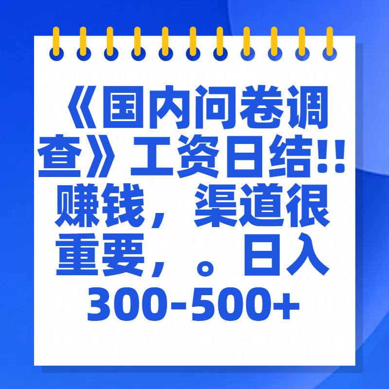 问卷调查答题，一个人在家也可以闷声发大财，小白一天2张，【揭秘】-副业之家