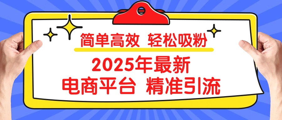 2025年最新电商平台精准引流 简单高效 轻松吸粉-副业之家