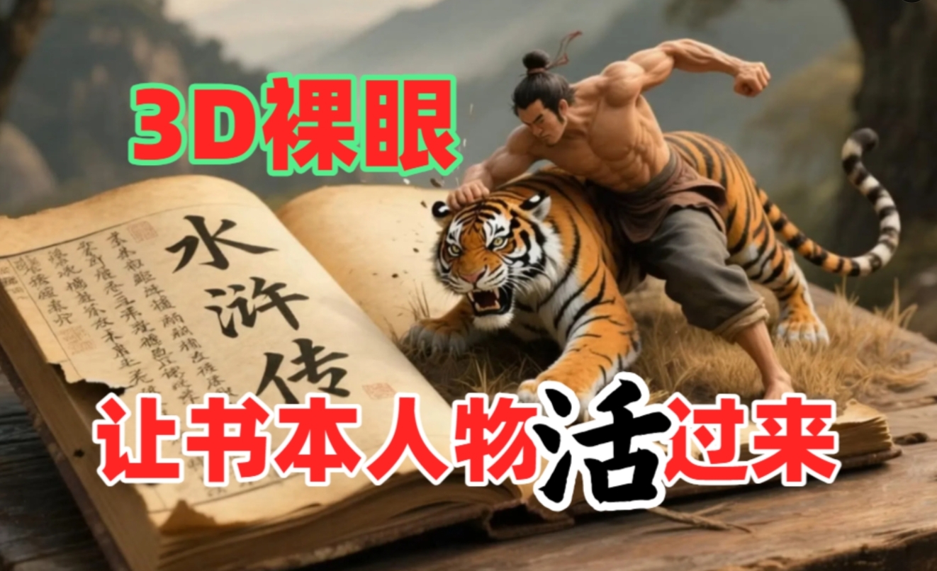 书本人物裸眼3D视频，一条视频收益过千，保姆级教程-副业之家