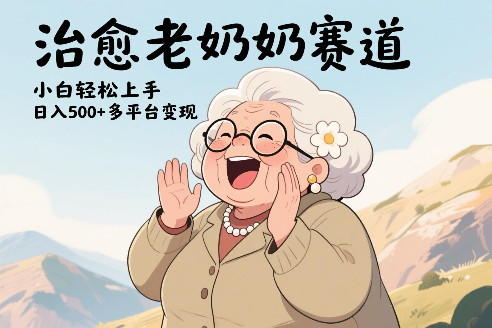 视频号治愈老奶奶赛道，小白轻松上手，日入500+多平台变现-副业之家
