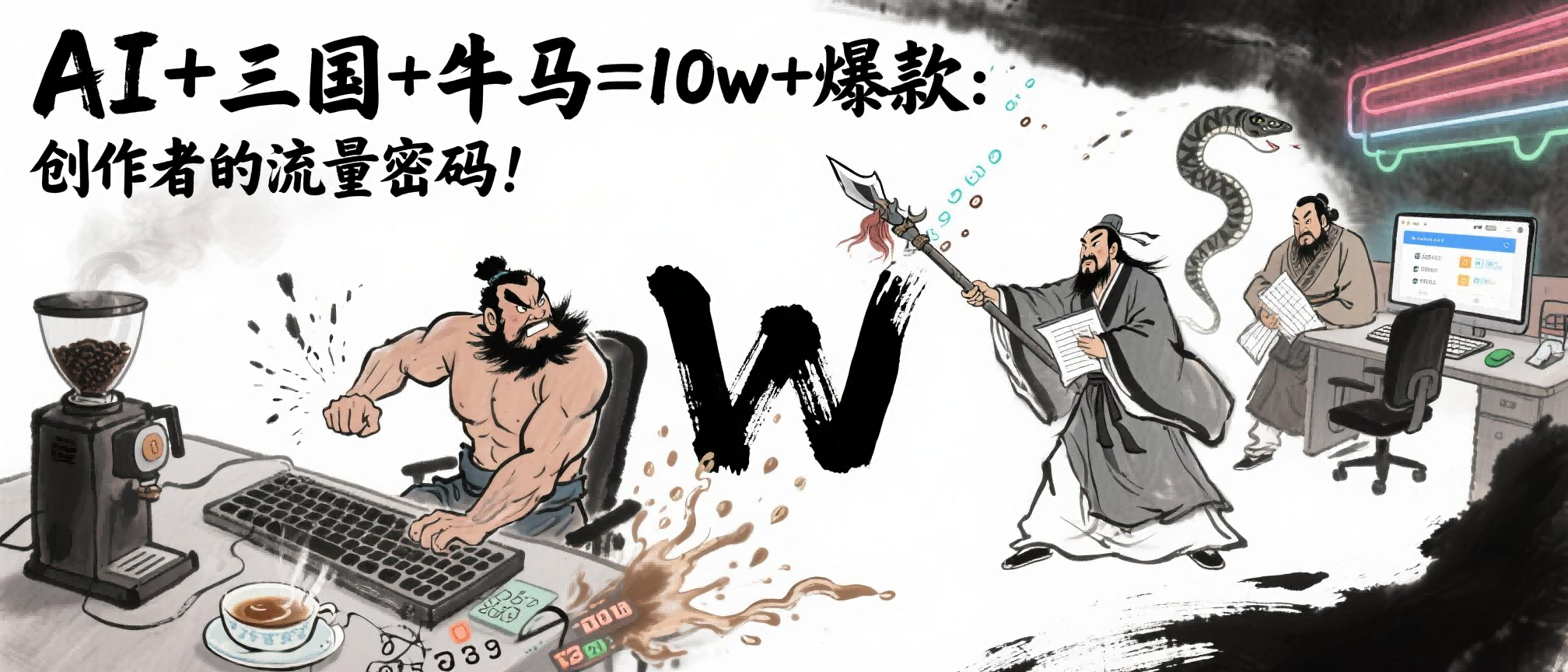 AI+三国+牛马=10w+爆款：创作者的流量密码！-副业之家